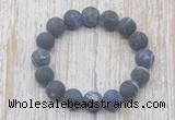 CGB5521 10mm, 12mm round matte sodalite beads stretchy bracelets