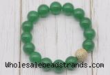 CGB5685 10mm, 12mm candy jade beads with zircon ball charm bracelets