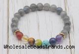 CGB6324 8mm labradorite 7 chakra beaded mala stretchy bracelets