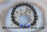 CGB6419 8mm round golden obsidian & lapis lazuli  beaded bracelets