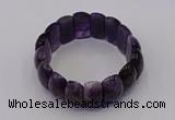 CGB667 7.5 inches 12*25mm amethyst gemstone bracelet