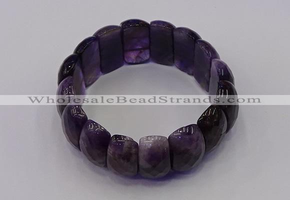 CGB667 7.5 inches 12*25mm amethyst gemstone bracelet