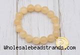 CGB6838 10mm, 12mm honey jade beaded bracelet with alloy pendant