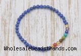 CGB7015 7 chakra 4mm lapis lazuli beaded meditation yoga bracelets