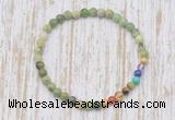 CGB7045 7 chakra 4mm Australia chrysoprase beaded meditation yoga bracelets