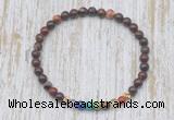 CGB7067 7 chakra 4mm brecciated jasper beaded meditation yoga bracelets