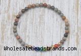 CGB7080 7 chakra 4mm polychrome jasper beaded meditation yoga bracelets