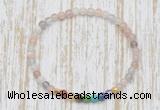 CGB7103 7 chakra 4mm rainbow moonstone beaded meditation yoga bracelets