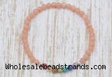 CGB7106 7 chakra 4mm sunstone beaded meditation yoga bracelets