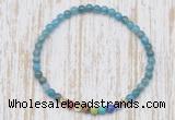 CGB7109 7 chakra 4mm apatite beaded meditation yoga bracelets