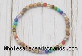 CGB7119 7 chakra 4mm picture jasper beaded meditation yoga bracelets