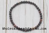 CGB7204 4mm tiny red tiger eye beaded meditation yoga bracelets