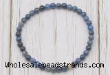 CGB7214 4mm tiny dumortierite beaded meditation yoga bracelets