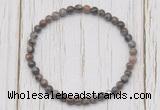 CGB7217 4mm tiny grey opal beaded meditation yoga bracelets