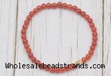 CGB7232 4mm tiny red agate beaded meditation yoga bracelets