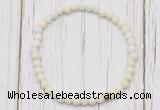 CGB7239 4mm tiny ivory jade beaded meditation yoga bracelets