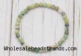 CGB7245 4mm tiny Australia chrysoprase beaded meditation yoga bracelets