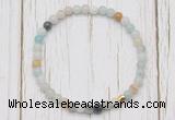 CGB7251 4mm tiny amazonite beaded meditation yoga bracelets