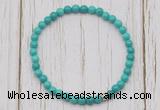 CGB7254 4mm tiny turquoise beaded meditation yoga bracelets