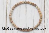 CGB7271 4mm tiny picture jasper beaded meditation yoga bracelets