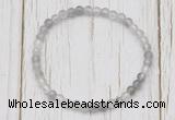 CGB7288 4mm tiny cloudy quartz beaded meditation yoga bracelets