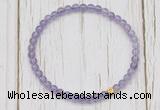 CGB7291 4mm tiny light amethyst beaded meditation yoga bracelets