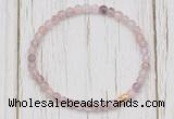 CGB7295 4mm tiny strawberry quartz beaded meditation yoga bracelets