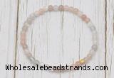 CGB7303 4mm tiny rainbow moonstone beaded meditation yoga bracelets