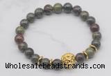 CGB7366 8mm dragon blood jasper bracelet with lion head for men or women