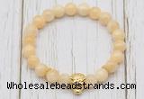 CGB7382 8mm honey jade bracelet with tiger head for men or women