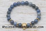 CGB7417 8mm dumortierite bracelet with tiger head for men or women