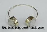 CGB742 20mm coin druzy agate gemstone bangles wholesale