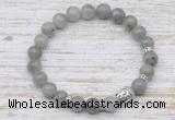 CGB7424 8mm labradorite bracelet with buddha for men or women