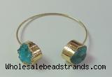 CGB744 20mm coin druzy agate gemstone bangles wholesale