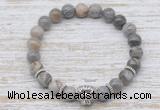 CGB7458 8mm silver needle agate bracelet with lion head for men or women