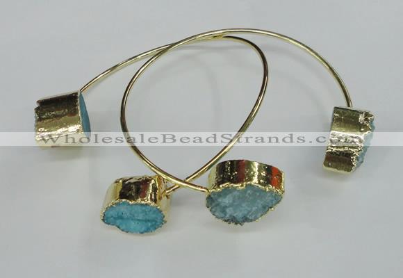 CGB750 13*18mm - 15*20mm teardrop druzy agate gemstone bangles