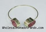 CGB755 13*18mm - 15*20mm oval druzy agate gemstone bangles