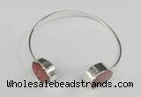 CGB760 13*18mm - 15*20mm oval druzy agate gemstone bangles