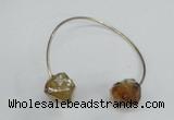 CGB770 13*18mm - 15*20mm faceted nuggets citrine gemstone bangles