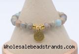 CGB7774 8mm serpentine jasper bead with luckly charm bracelets