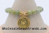 CGB7779 8mm China jade bead with luckly charm bracelets