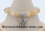 CGB7783 8mm yellow aventurine bead with luckly charm bracelets