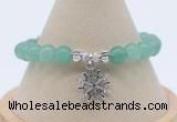 CGB7785 8mm green aventurine bead with luckly charm bracelets