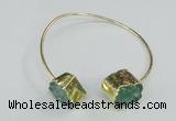 CGB780 13*18mm - 15*20mm freeform druzy agate gemstone bangles