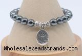 CGB7807 8mm hematite bead with luckly charm bracelets wholesale