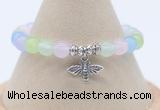 CGB7873 8mm colorful candy jade bead with luckly charm bracelets