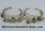 CGB790 12*16mm - 13*18mm freeform druzy agate gemstone bangles