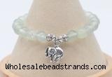 CGB7902 8mm prehnite bead with luckly charm bracelets wholesale