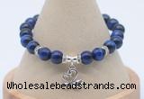 CGB7924 8mm blue tiger eye bead with luckly charm bracelets