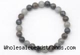 CGB8041 8mm labradorite, rainbow & black labradorite beaded stretchy bracelets